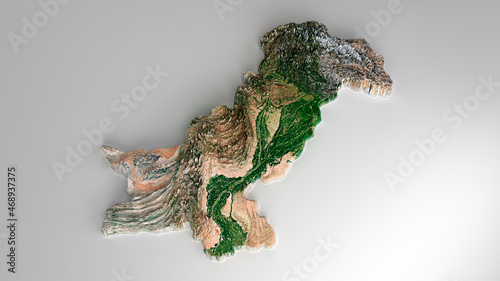Foto 3D miniature model of a rocky landscape of Pakistan