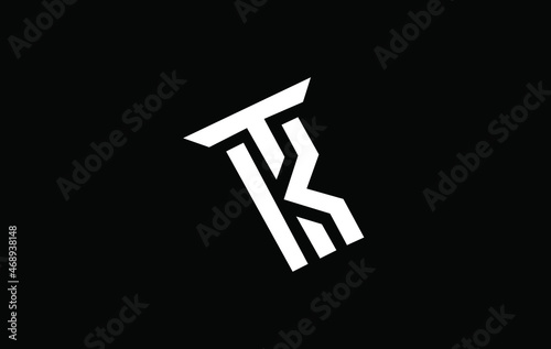 KT Letter Logo Design. Creative Modern K T Letters icon vector Illustration.