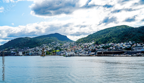 Fototapeta Naklejka Na Ścianę i Meble -  View over the fjord on a cruise between Bergen and Stavanger, Norway
