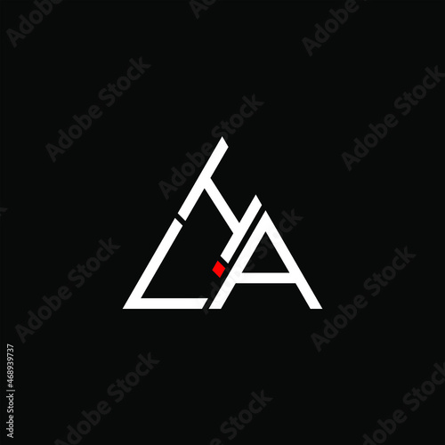 HLA letter logo creative design. HLA unique design
