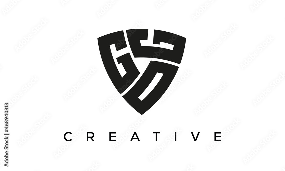 GOG letters logo, security Shield logo vector GOG letters logo, security Shield logo vector