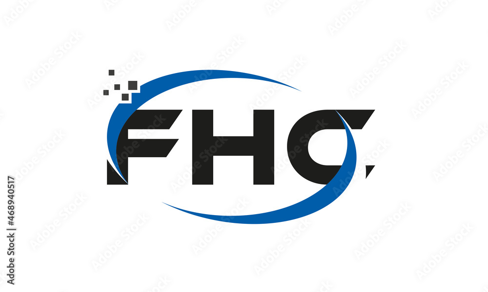 dots or points letter FHC technology logo designs concept vector Template Element dots or points letter FHC technology logo designs concept vector Template Element