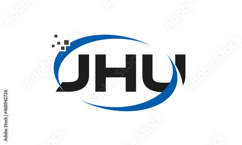 dots or points letter JHU technology logo designs concept vector Template Element photo