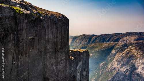 Beautiful view of Lysefjord and Kjerag mountain in Norway.