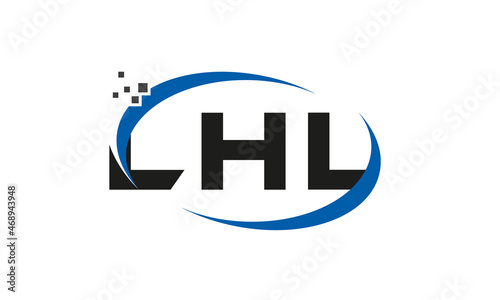 dots or points letter LHL technology logo designs concept vector Template Element photo