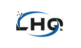 dots or points letter LHQ technology logo designs concept vector Template Element