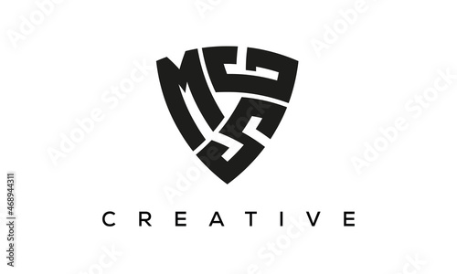 MSG letters logo, security Shield logo vector	