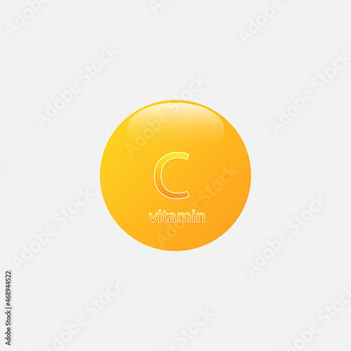 Illustration on the topic of vitamins. Vitamin C.