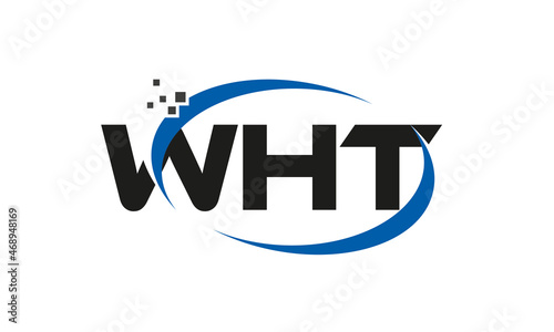 dots or points letter WHT technology logo designs concept vector Template Element photo
