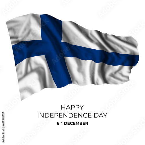 Finland isolated flag for independence day card