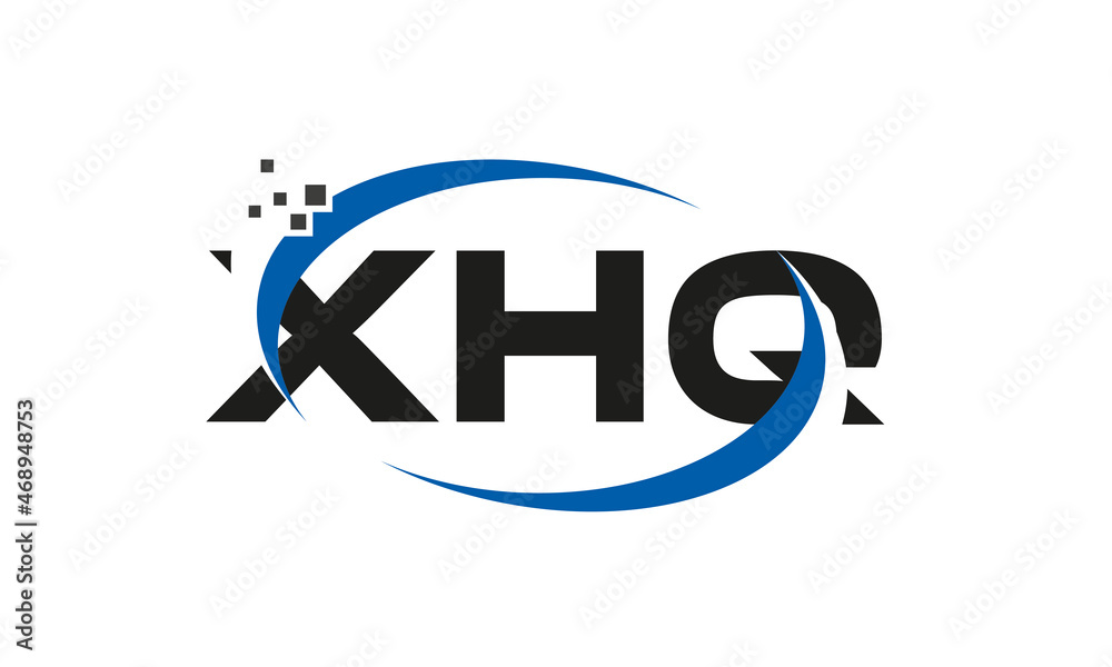 dots or points letter XHQ technology logo designs concept vector Template Element dots or points letter XHQ technology logo designs concept vector Template Element