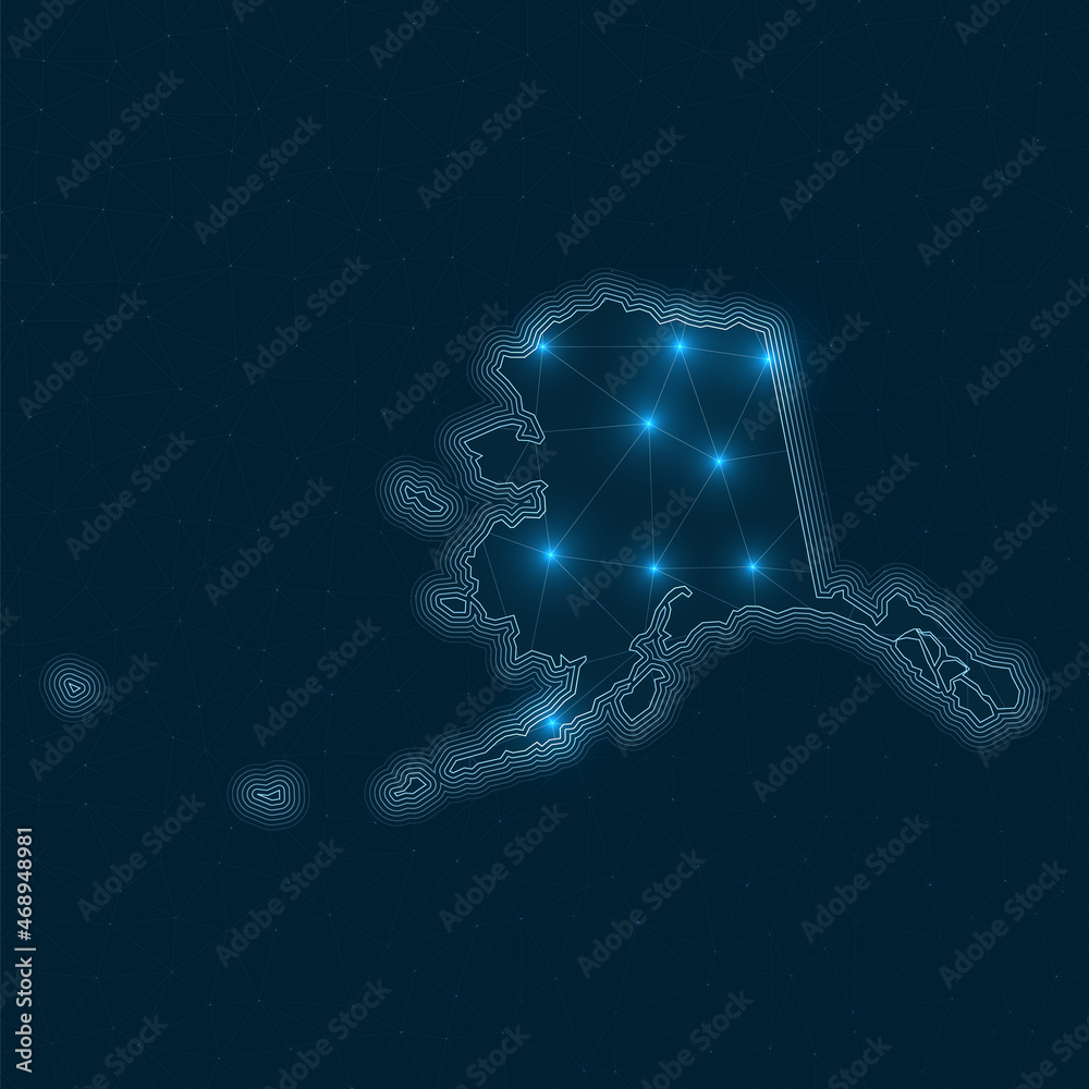 Alaska network map Abstract geometric - 1000 F 468948981 M5OA4CZibSVX5Sk9WXTDocsere65NJoK 