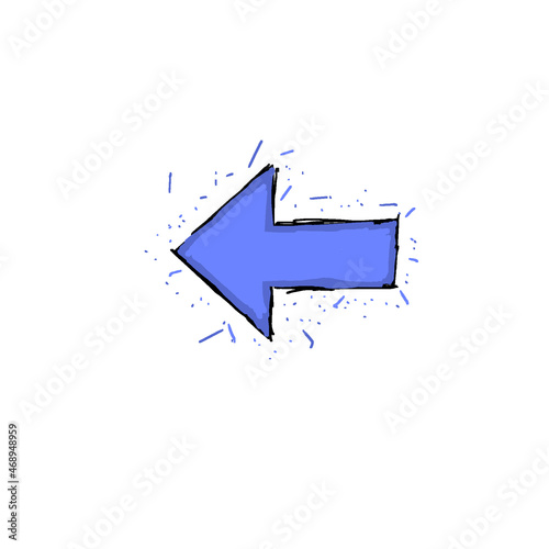 blue left arrow symbol (colored)	