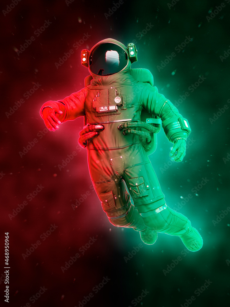 Fototapeta premium astronaut doing a drift
