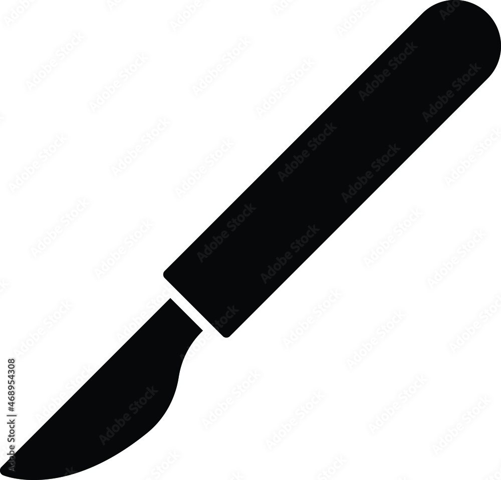 hospital and medical icon  scalpel and cut