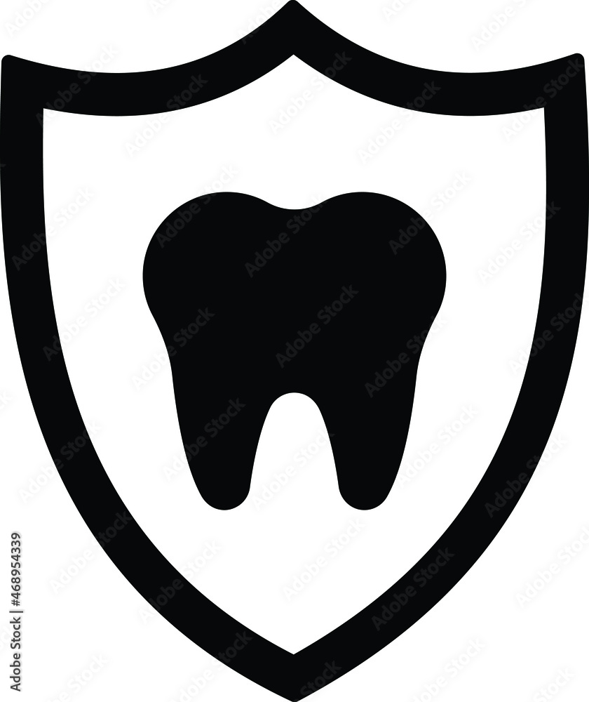 hospital and medical icon tooth and shield hospital and medical icon tooth and shield