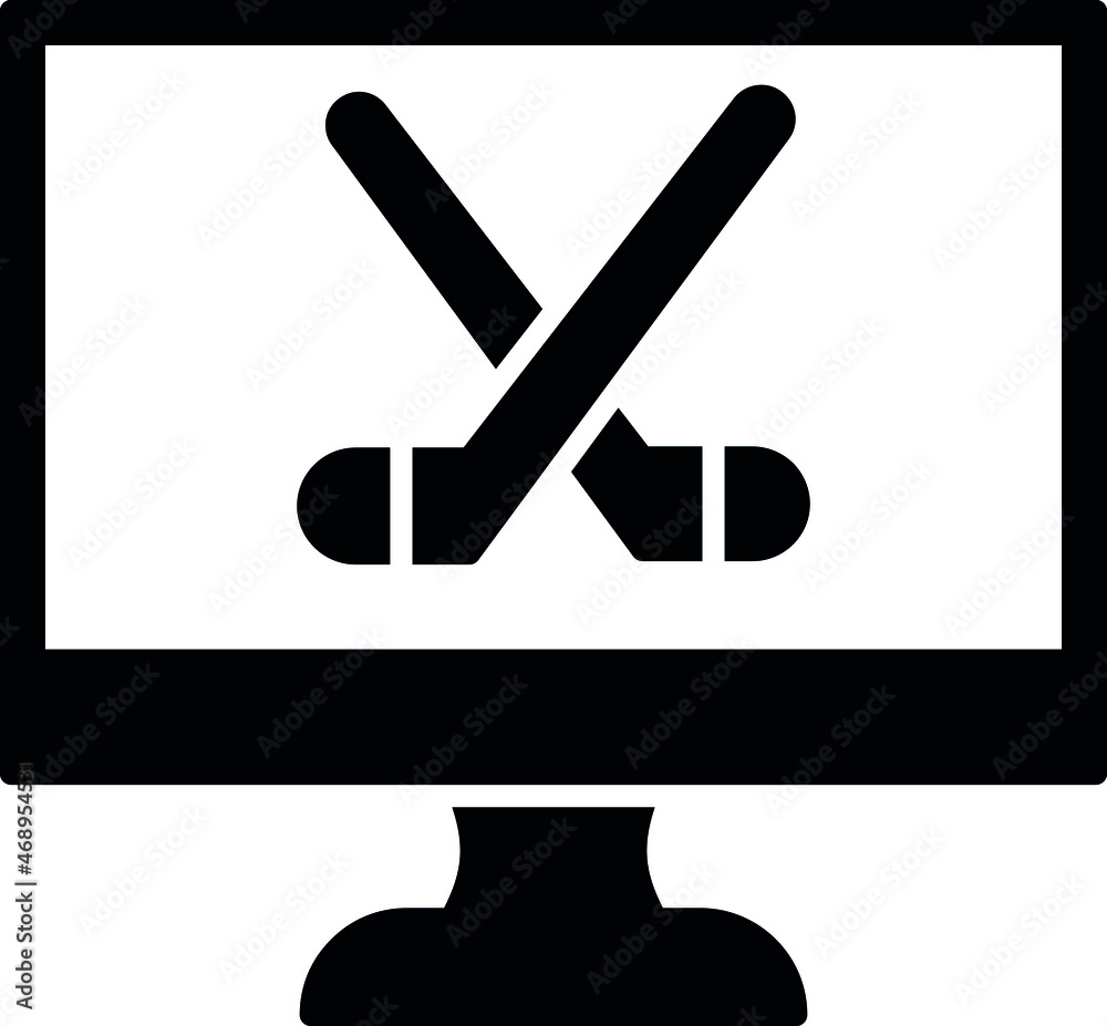 hockey icon monitor screen and screen hockey icon monitor screen and screen