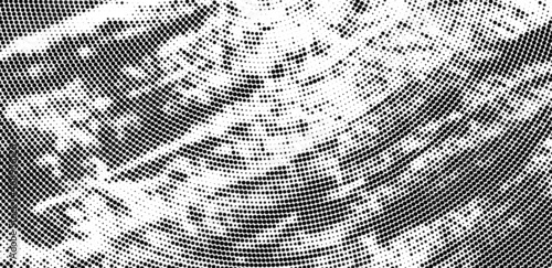 Abstract black and white monochrome halftone background.