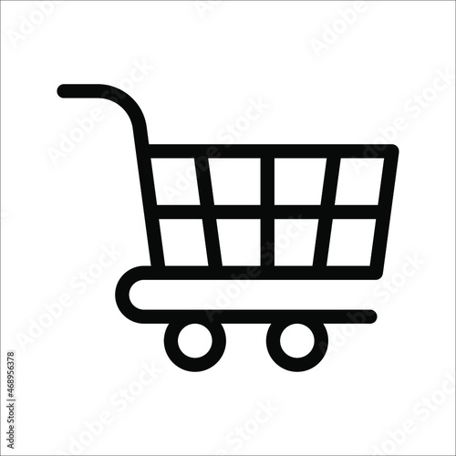 Shopping Cart Icon, flat design best vector illustration on white background