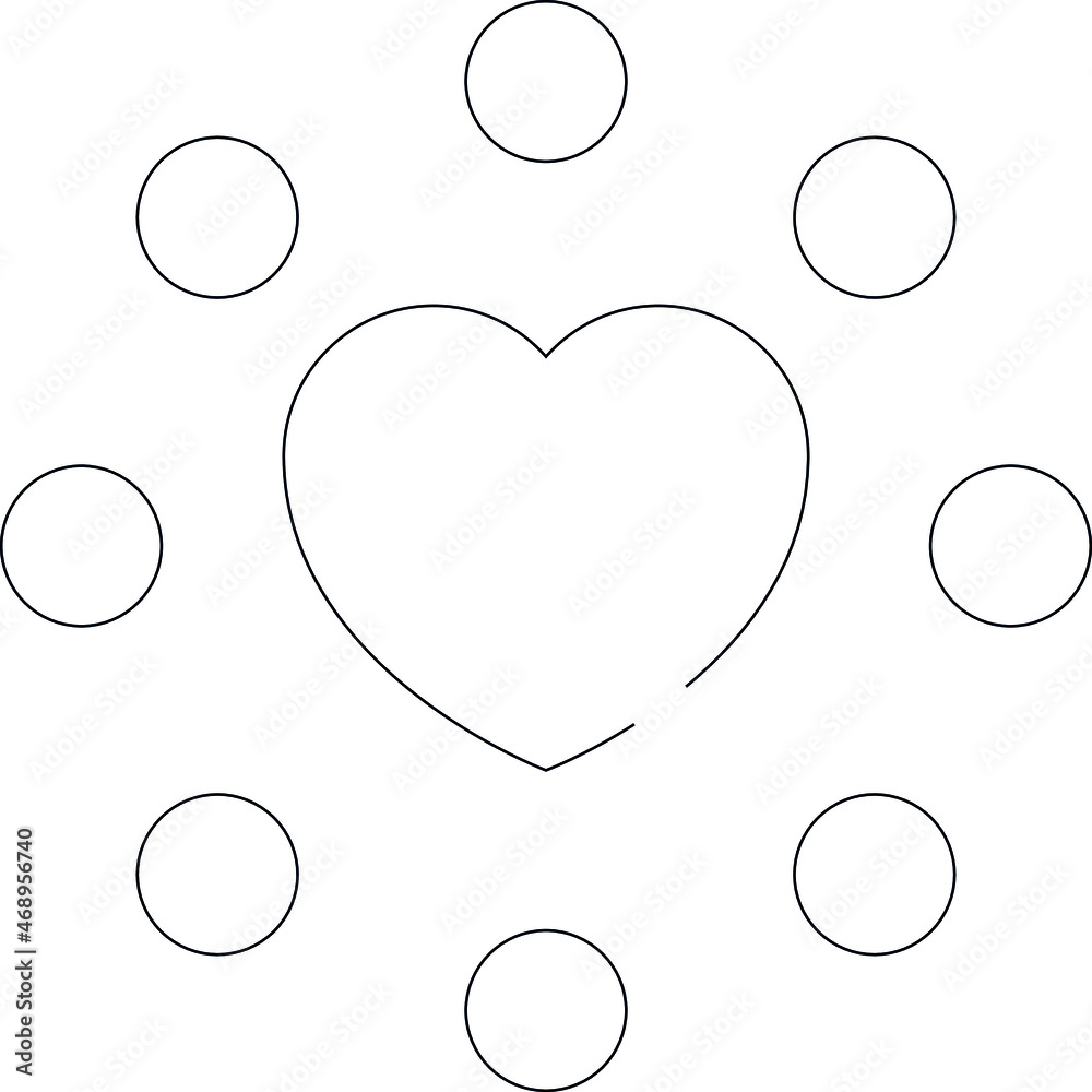 horoscope icon Heart and zodiac horoscope icon Heart and zodiac