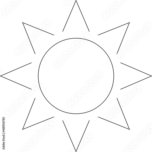 horoscope icon Sun and zodiac