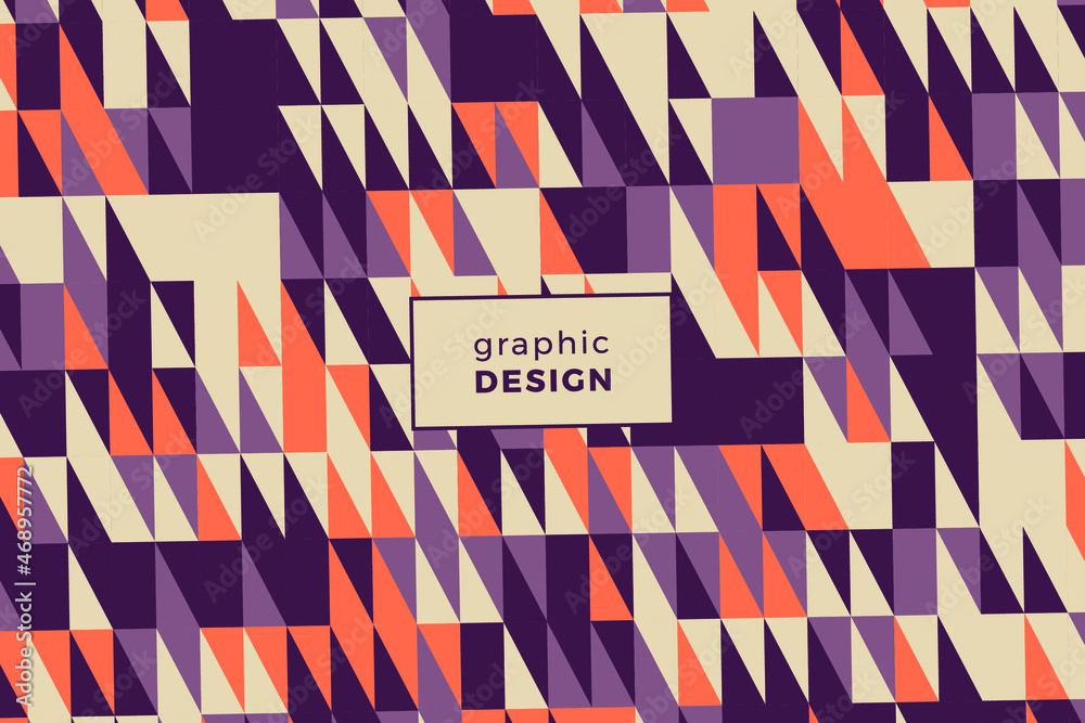 Abstract background with geometric mosaic in warm retro color palette. Vector vintage illustration easy to edit and customize. Eps10 Abstract background with geometric mosaic in warm retro color palette. Vector vintage illustration easy to edit and customize. Eps10