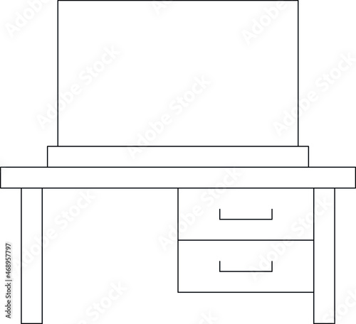 elearning icon desk and desk