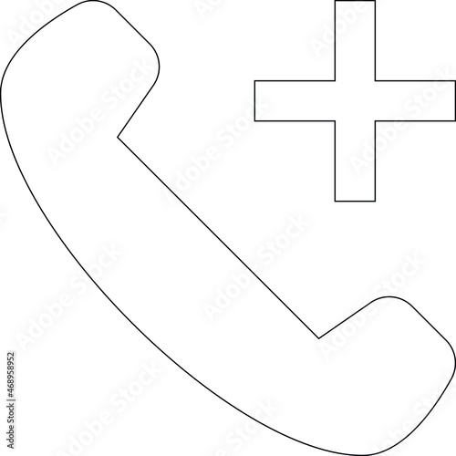 hospital icon phone receiver and call