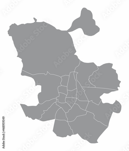 Madrid city administrative map