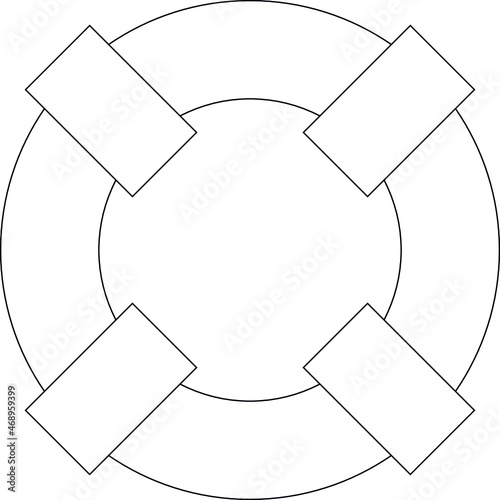 holidays icon lifesaver and float