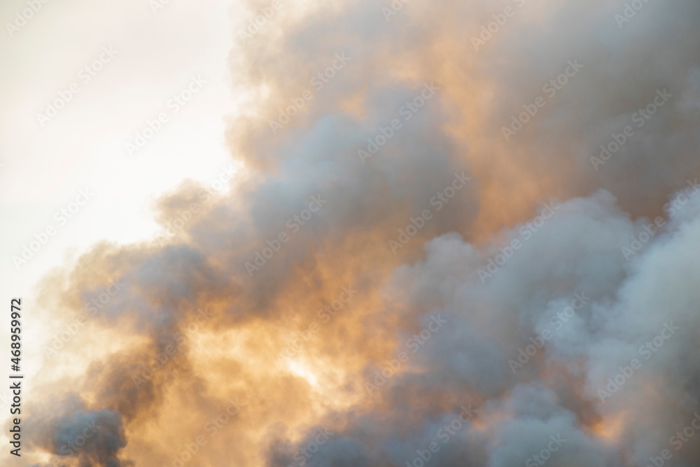 smoke pattern background of fire burn in grass fields