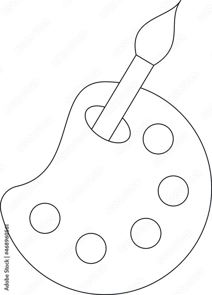 education icon painting brush and painter education icon painting brush and painter