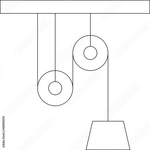 education icon pulley and mechanism