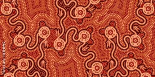 Connection concept aboriginal dot art vector artwork