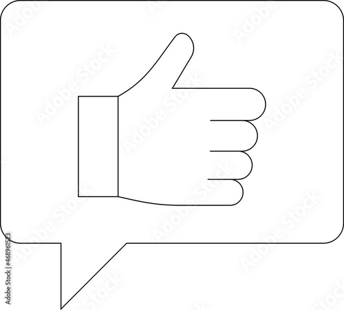 digital marketing icon like and thumbs up