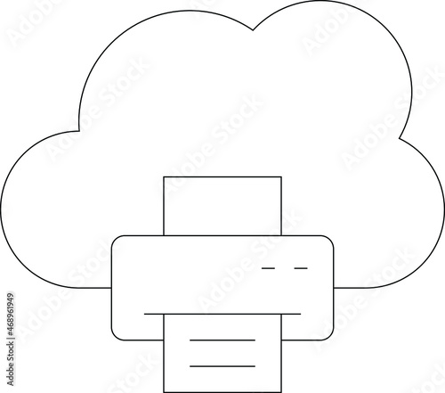 cloud computing icon paper and cloud storage