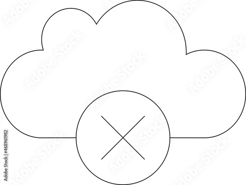 cloud computing icon offline and delete