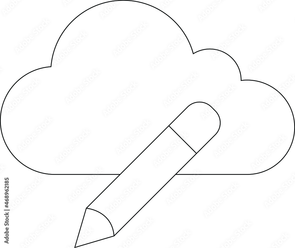 cloud computing icon creativity and drawing cloud computing icon creativity and drawing