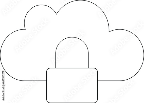 cloud computing icon lock and protection