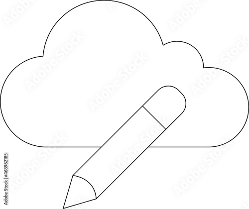 cloud computing icon creativity and drawing