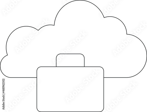 cloud computing icon briefcase and business