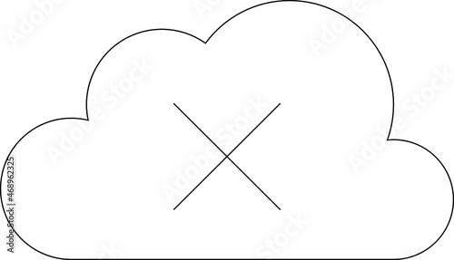 cloud computing icon offline and delete