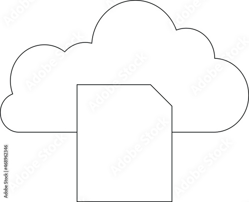 cloud computing icon cloud computing and document