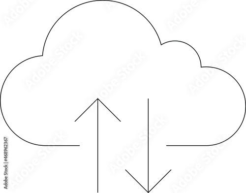 cloud computing icon transfer and internet