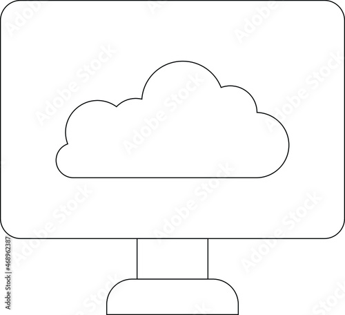 cloud computing icon desktop and screen
