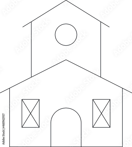 agriculture icon farmhouse and farm