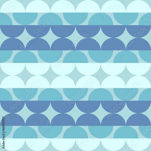 Rounded abstract seamless pattern - accent for any surfaces.