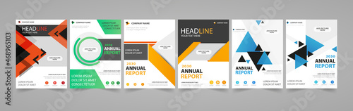 Set of flyer design. Can be used for magazine cover, business mockup, education, presentation, annual report . Vector eps 10