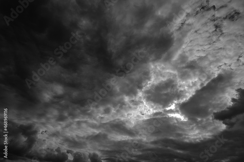 background of a formidable gray sky