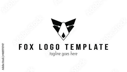 Fox logo inspiration design element. Fox vector illustration black and white logo for gaming or e sports company. Brand identity animal logo design. Free Download Fox logo inspiration design element. Fox vector illustration black and white logo for gaming or e sports company. Brand identity animal logo design. - GFXLoad